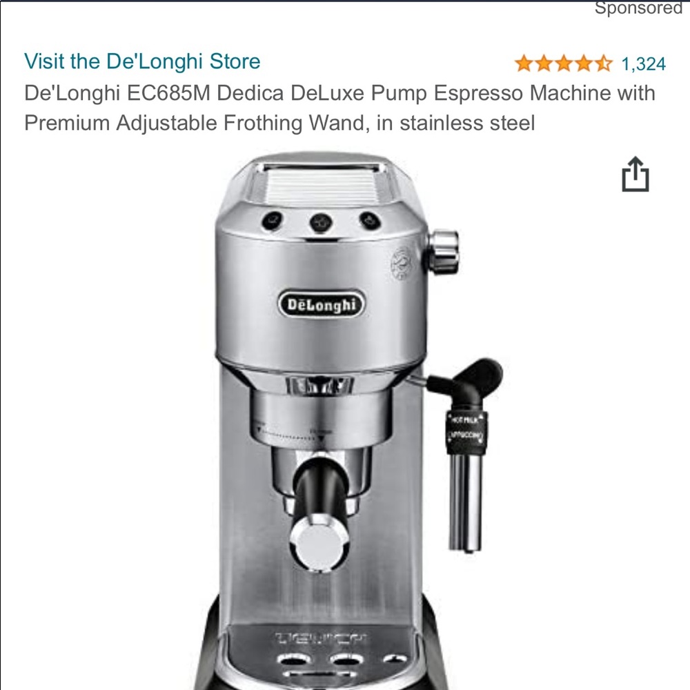 90% new De’Longhi Expresso Machine for sale